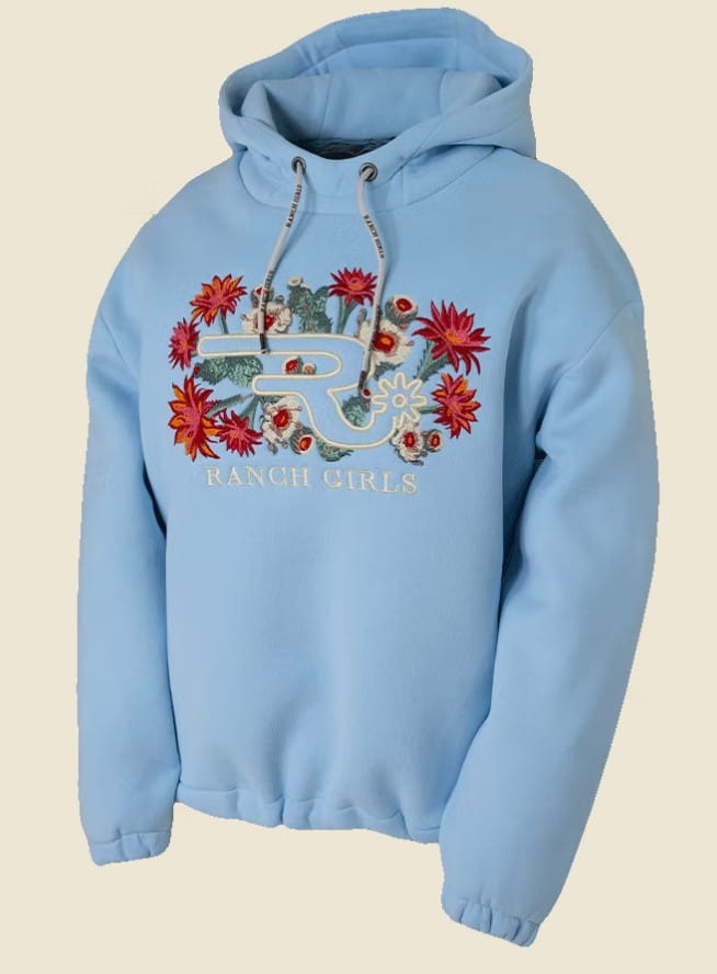 Ranchgirls Hooded Sweatshirt FIONA crystal blue
