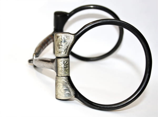 KS Show Snaffle Black Silver