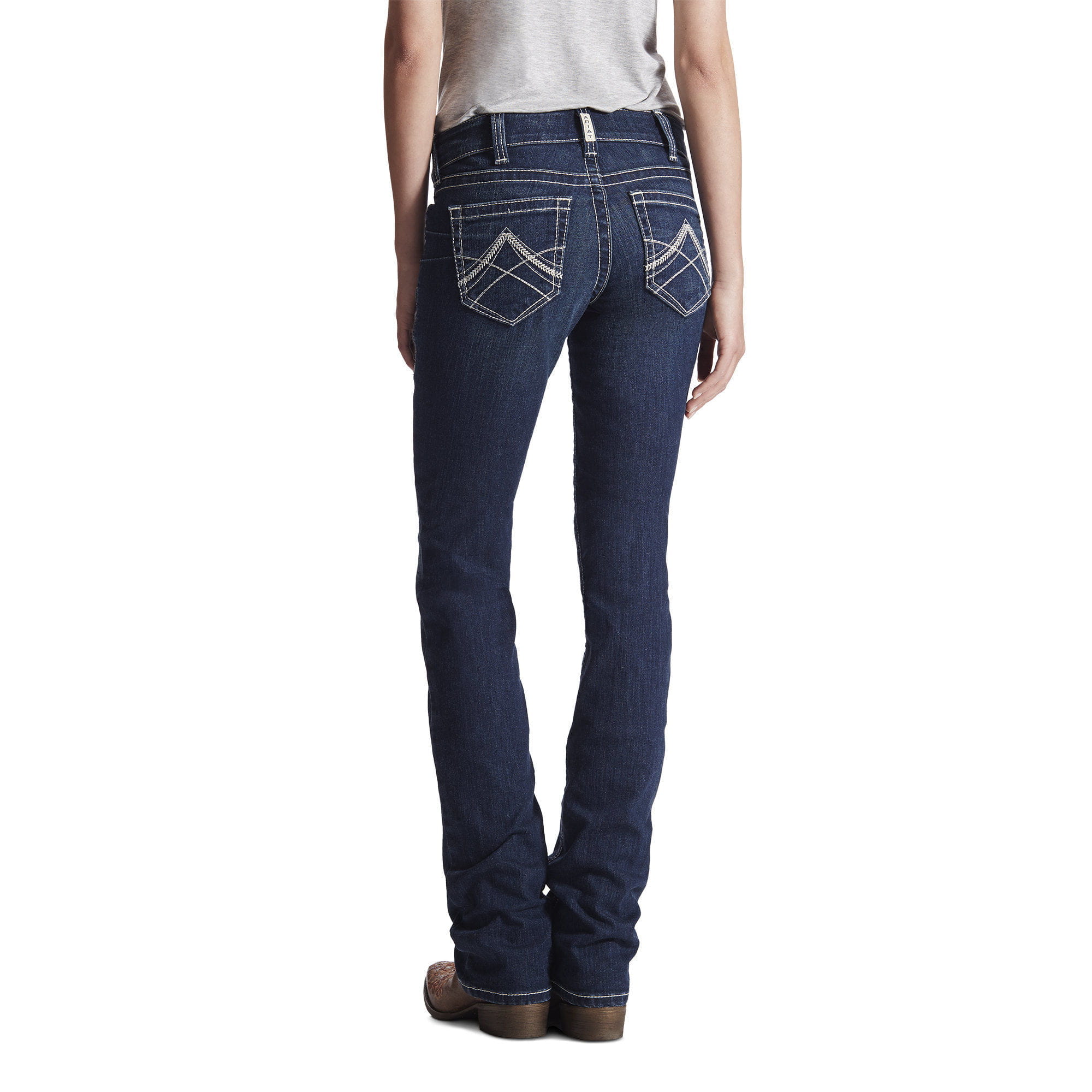 Ariat Womens REAL Mid Rise Icon Stackable Jeans