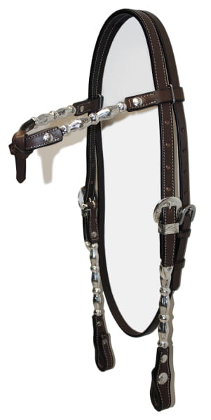 EE Tack Knotted Kopfstück Silver Bubs