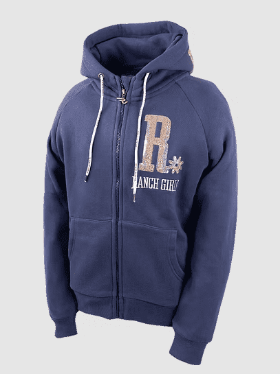 Ranchgirls Hooded Sweat Jacket SHINEY odyessey grey