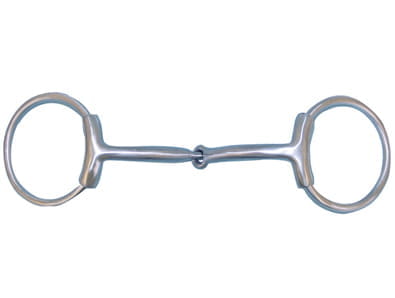 FG Brushed Ring Snaffle with Sliding Sleeves anatomic