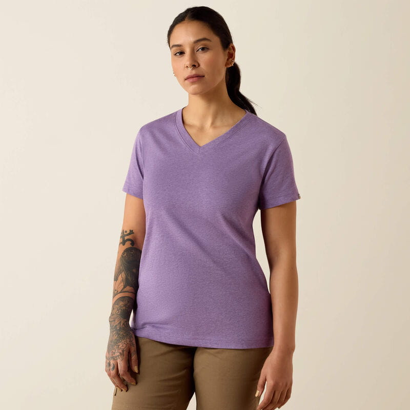 Ariat Women Rebar Cotton Strong Standard V-Neck T-Shirt
