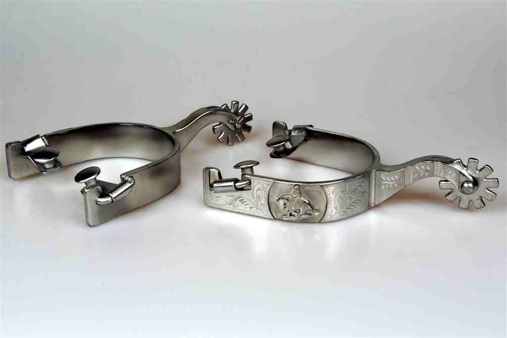 Lami-Cell SS Mens Brushed Reining Spurs