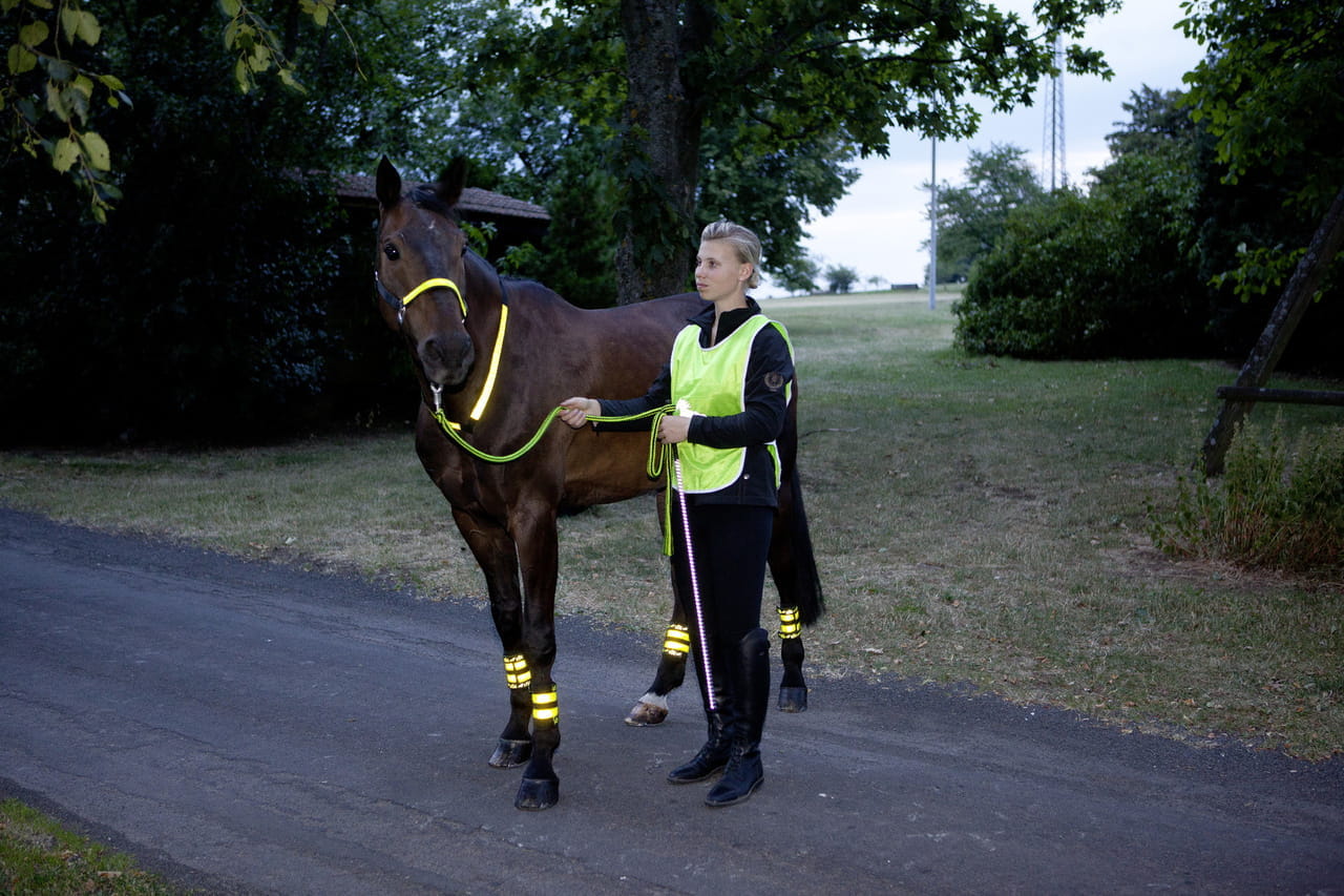 Reflektorgamasche mit Klett