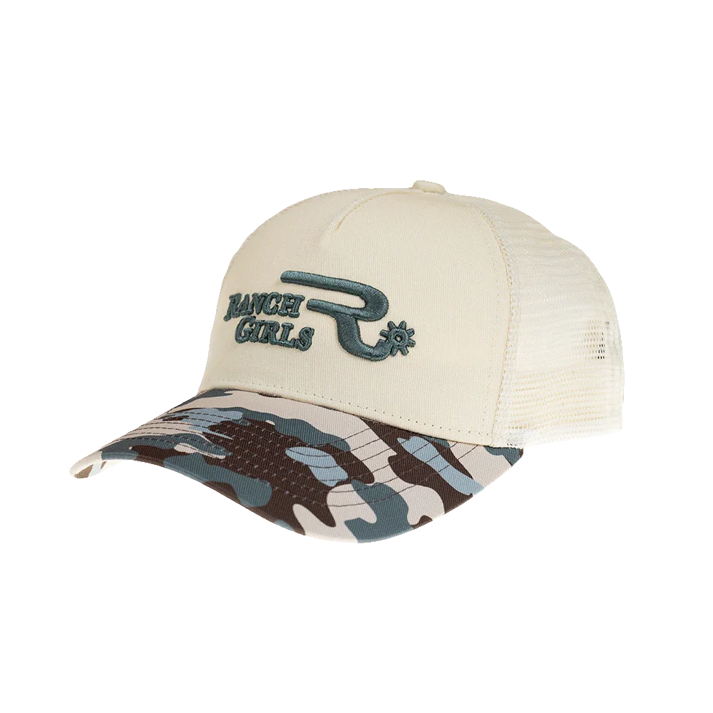 Ranchgirls Cap CAMOU white sand