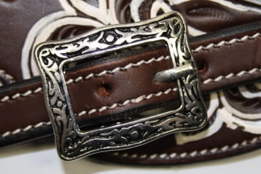 Sporenriemen dunkel US-Leder