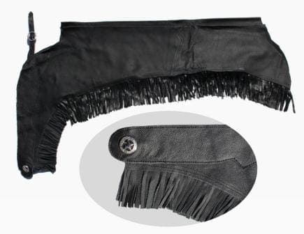 Premium Glattleder Chaps mit Fransen