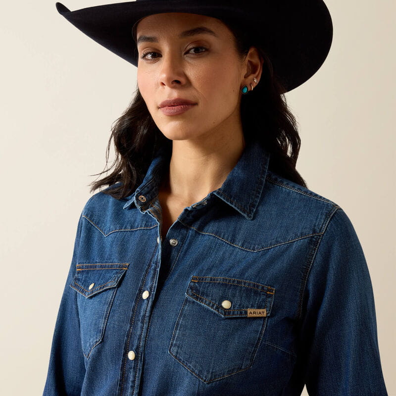 Ariat Womens Farriday Denim Shirt