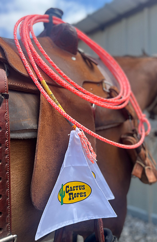Cactus Break-Away Flag w/Cactus Ropes Logo white
