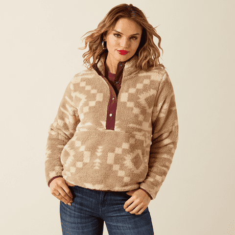 Ariat Womens Berber Snap Front Sweatshirt
