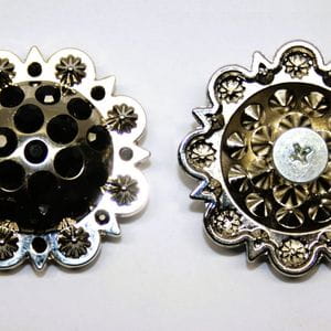 Colorfull Line Concho glänzend schwarz 1 3/8"