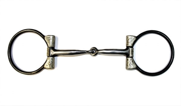 KS Show Snaffle Black Silver