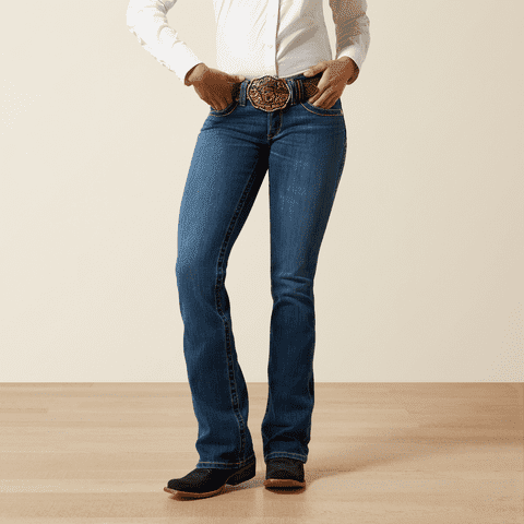 Ariat Womens Mid Rise Joanna Boot Cut Jeans