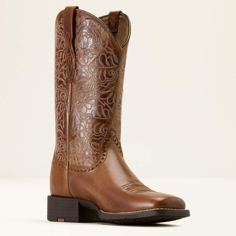  Ariat Womens Round Up Remuda Wide Square Toe aged tan
