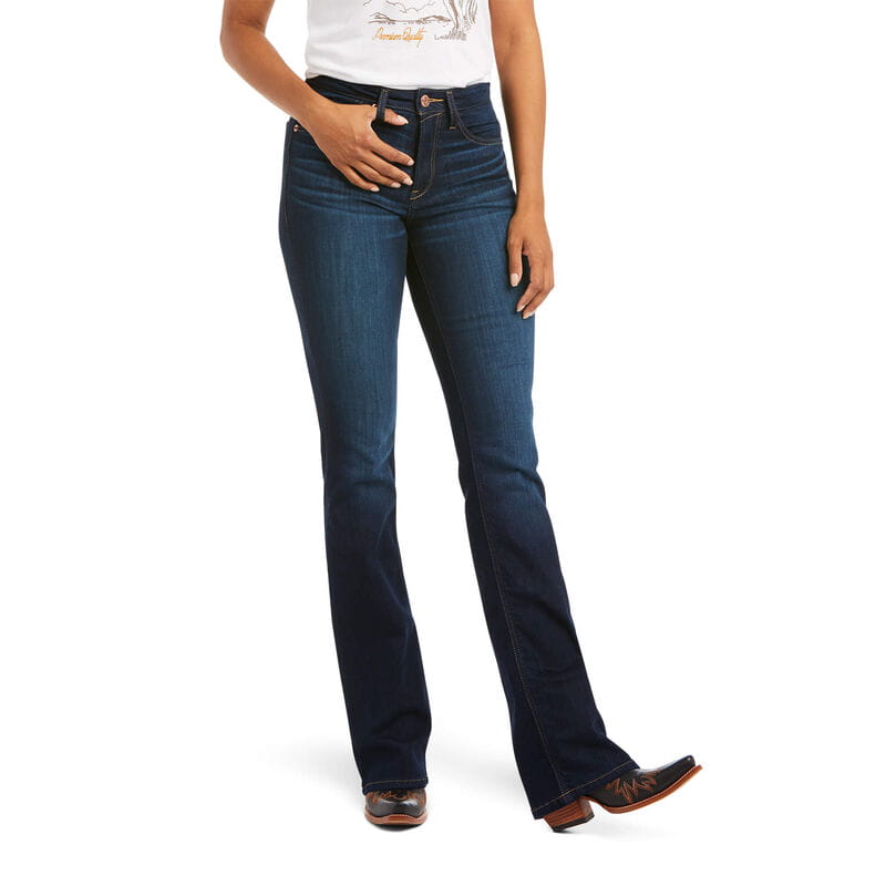 Ariat Womens Real High Rise Ballary Boot Cut Jeans