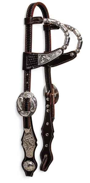 SN Tack Showkopfstück Silver Double Ear