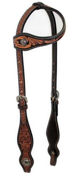 Einohr Kopfstück TwoTone JW Flower Turned Ear