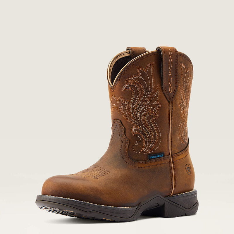 Ariat Womens Anthem Round Toe Shortie Waterproof Western Boot