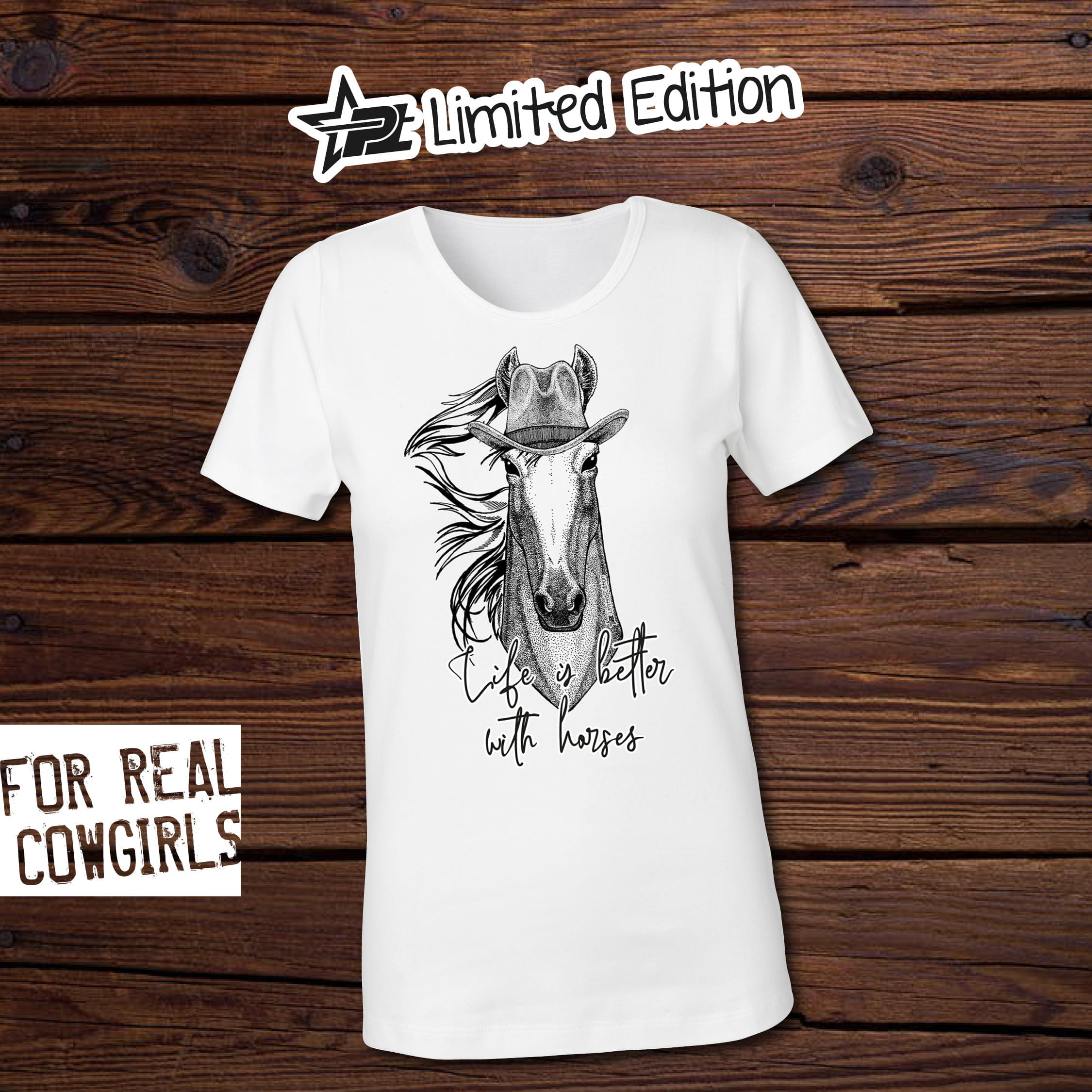 PT-Limited-Edition „Life is better with horses“ T-Shirt