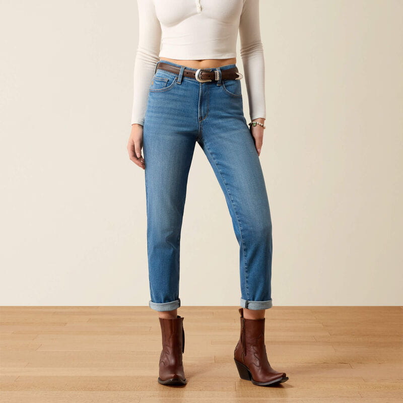Ariat Womens High Rise Revel Vilma Slim Ultrastretch Straight Leg Jeans