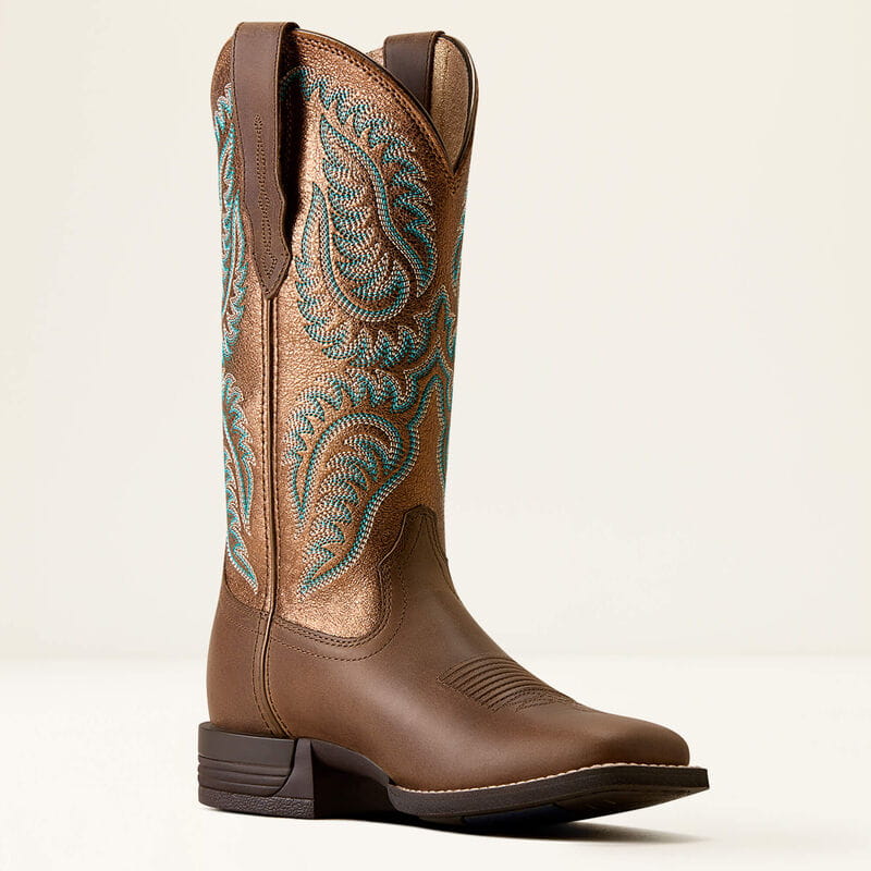 Ariat Womens Cattle Caite Wide Square Toe Western Boot