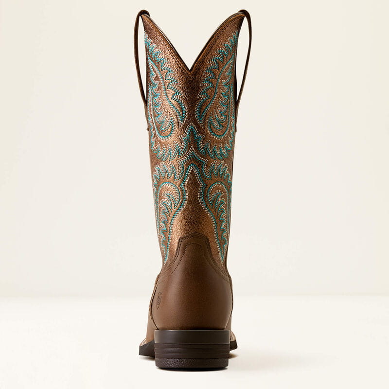 Ariat Womens Cattle Caite Wide Square Toe Western Boot