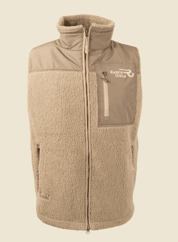 Ranchgirls Sherpa Fleece Weste MOLLY gravel