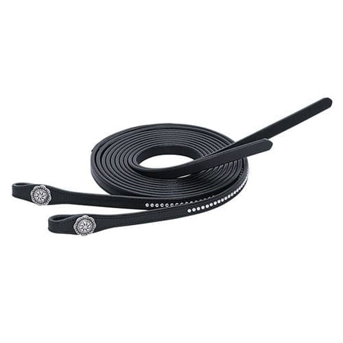 Weaver  Back in Black Split Reins, 5/8" x 8'