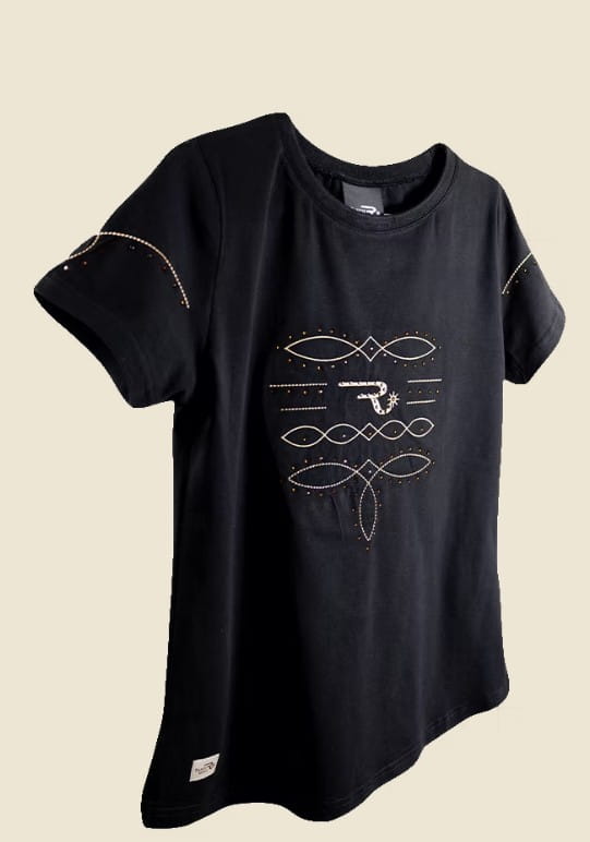 Ranchgirls Rhinestones T-Shirt WILMA black/cooper