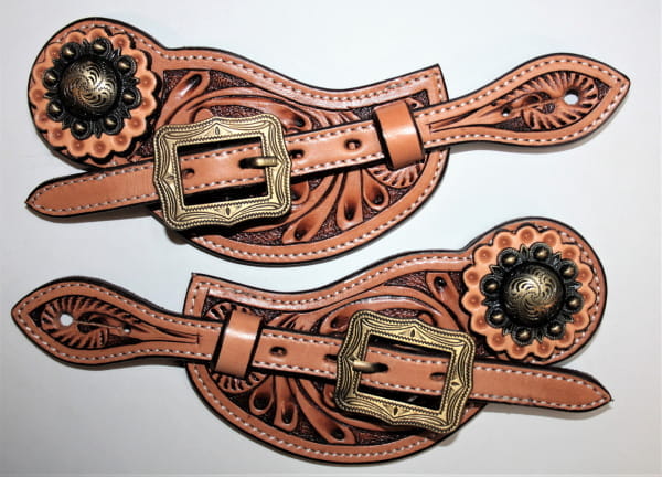 Ladys Sporenriemen EE light Antique Copper Silver Berry