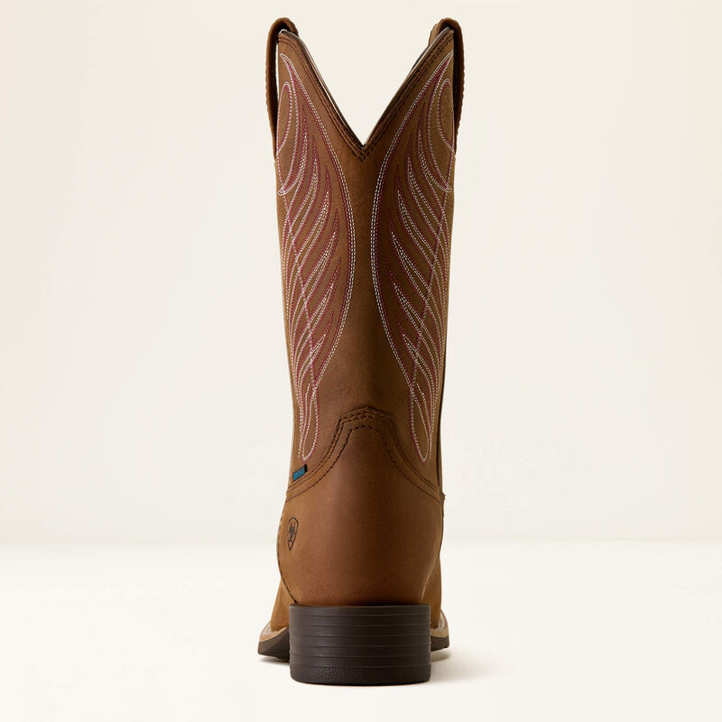 Ariat Womens Round Up Waterproof Wide Square Toe Western Boot