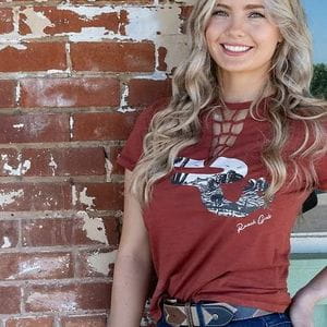 Ranchgirls T-Shirt LILY brick red