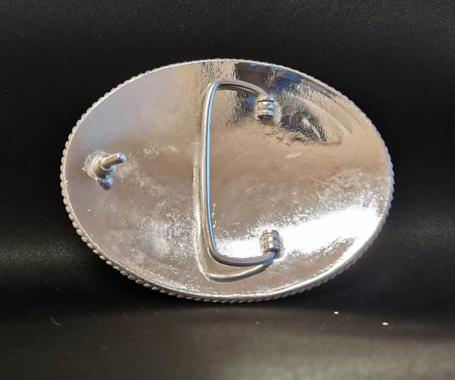 Buckle Silver Engraved Plain Large