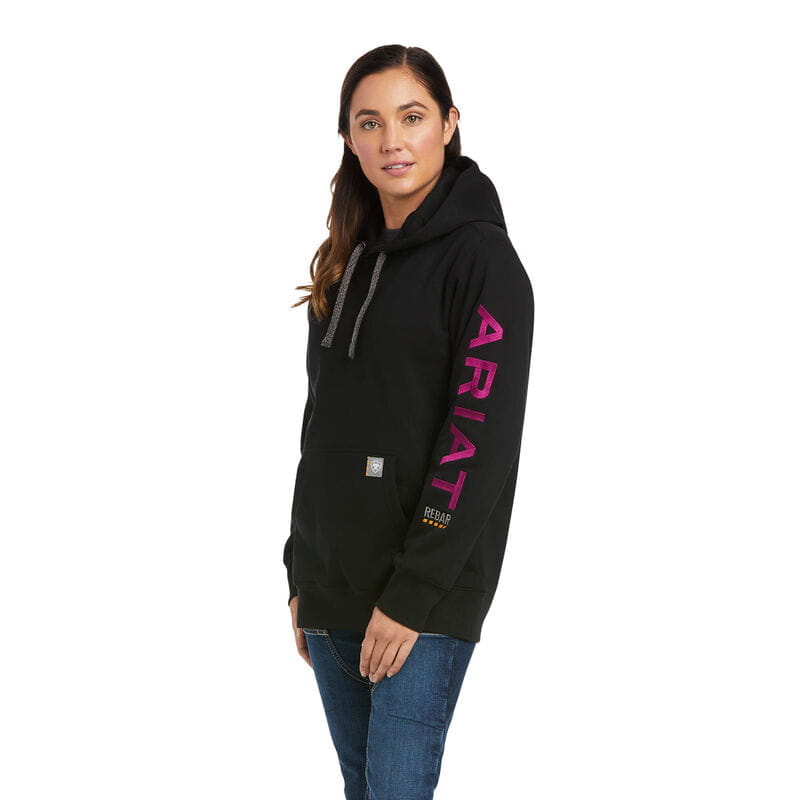 Ariat Womens Rebar Graphic Hoodie black/purple