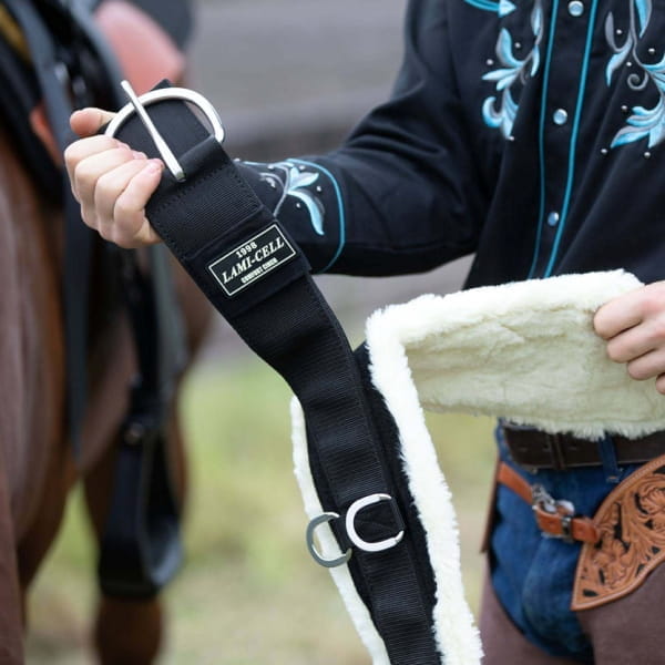 Lami-Cell Comfort Western Sattelgurt Lammfellstyle