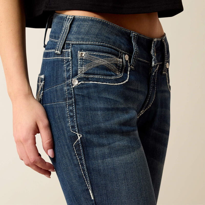 Ariat Womens Mid Rise Ivy Straight Leg Jeans
