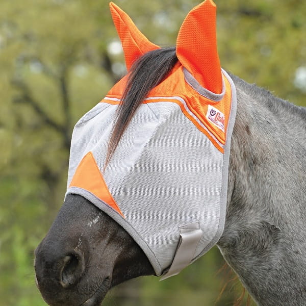 Crusader orange Fliegenmaske mit Ohren