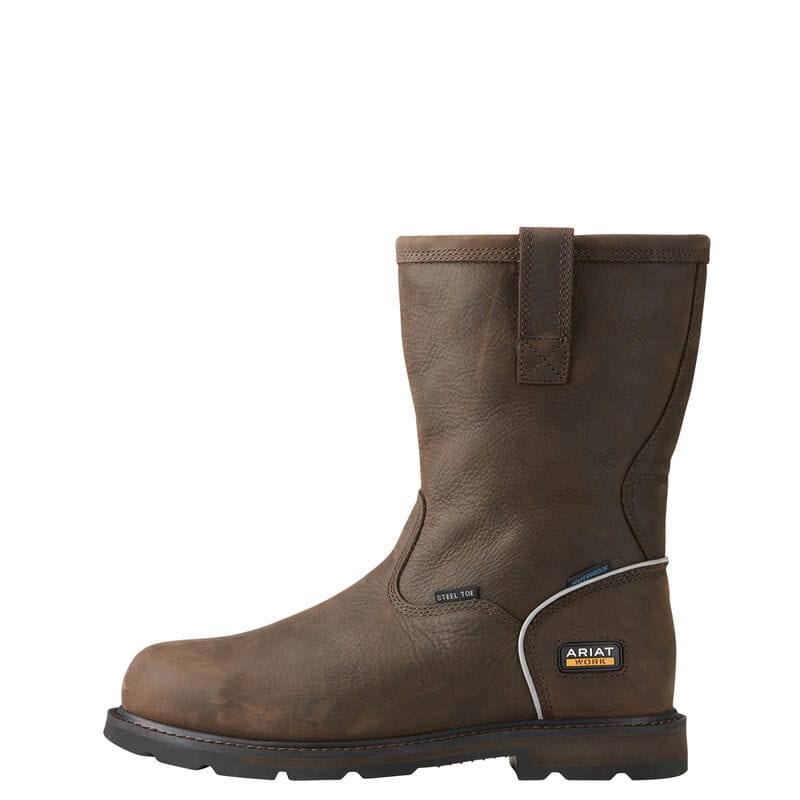 Ariat Mens Groundbreaker Steel Toe Pull-On Waterproof Work Boot