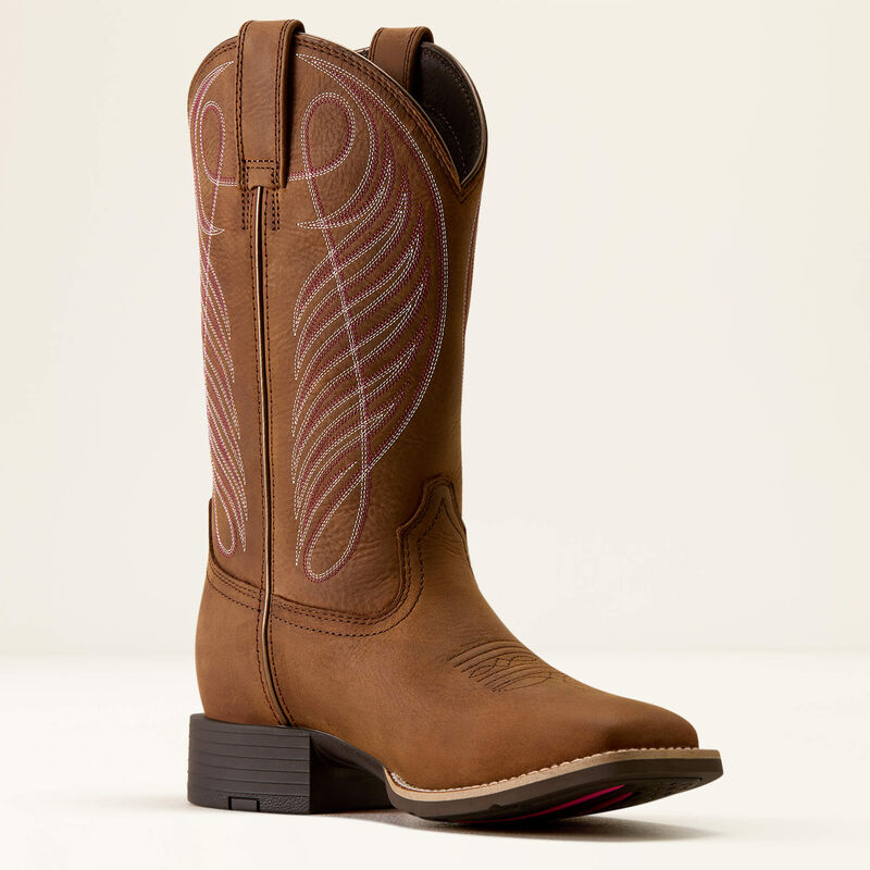 Ariat Womens Round Up Waterproof Wide Square Toe Western Boot