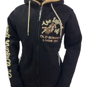 OSWSA Womens Hooded Teddy Fleece Susie black