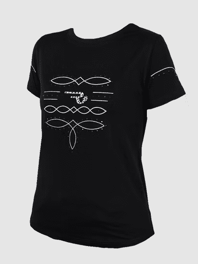 Ranchgirls Rhinestones T-Shirt WILMA black