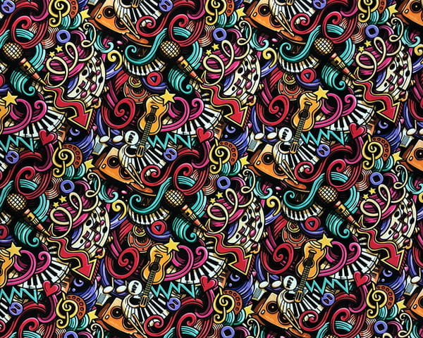 Print Sleazy Lycra Stretch Hood colorfull