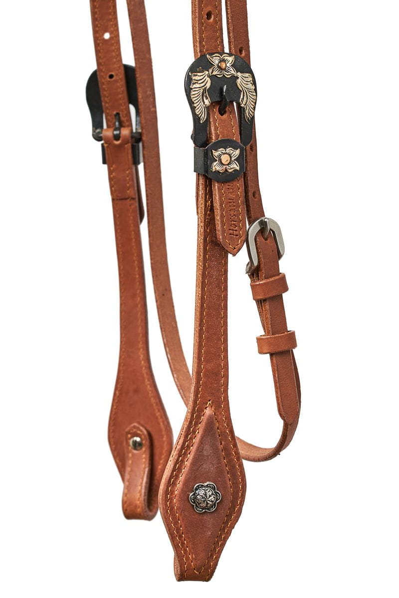 Horseman´s Tack Browband Kopfstück harness Flower