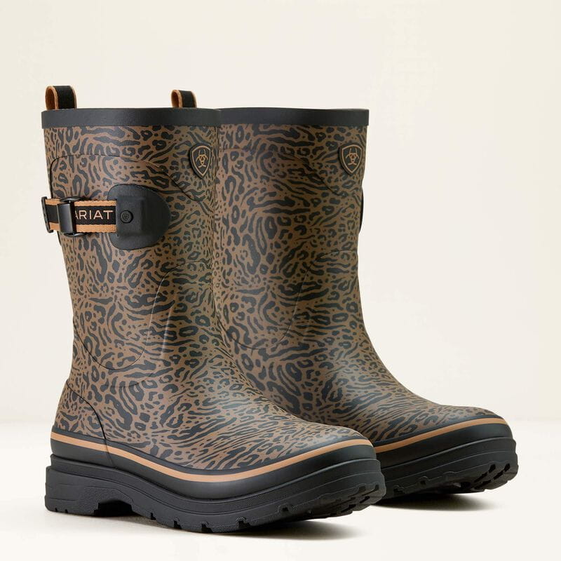 Ariat Womens Kelmarsh Mid Rubber Boot Ocelot Print