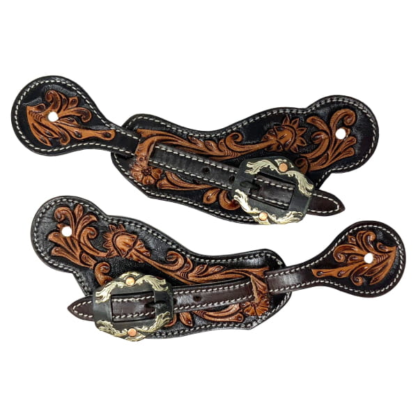 Showman Lonestar Floral Mens Spur Strap