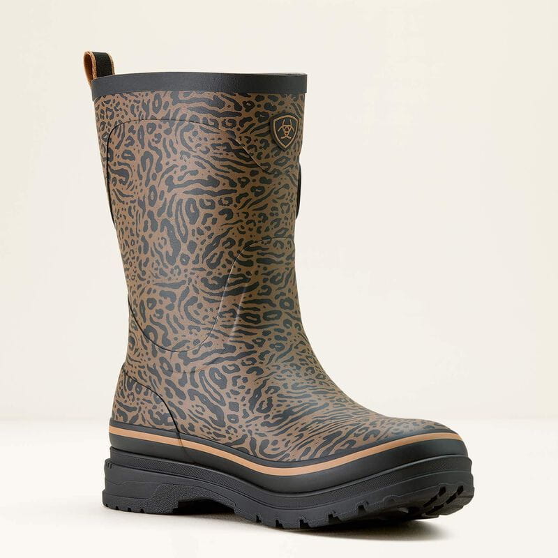 Ariat Womens Kelmarsh Mid Rubber Boot Ocelot Print