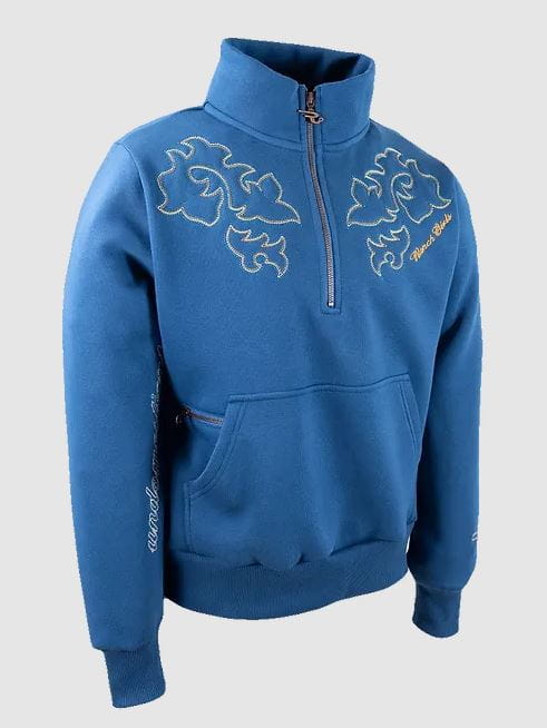 Ranchgirls Zip Sweatshirt KAYLA teal blue