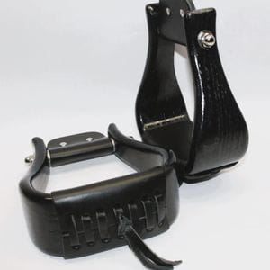 Flat Bottom Premium Holzsteigbügel black