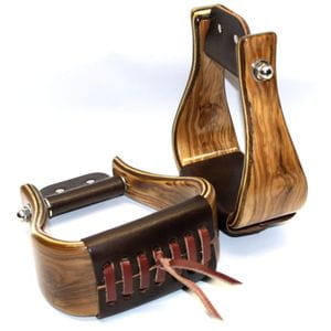 Flat Bottom Premium Holzsteigbügel brown